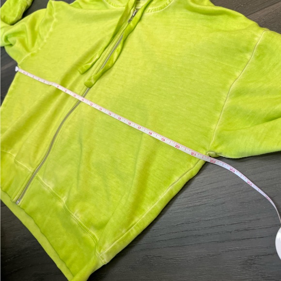 NWT Lime Green Splendid Crop Hoodie - Picture 8 of 10
